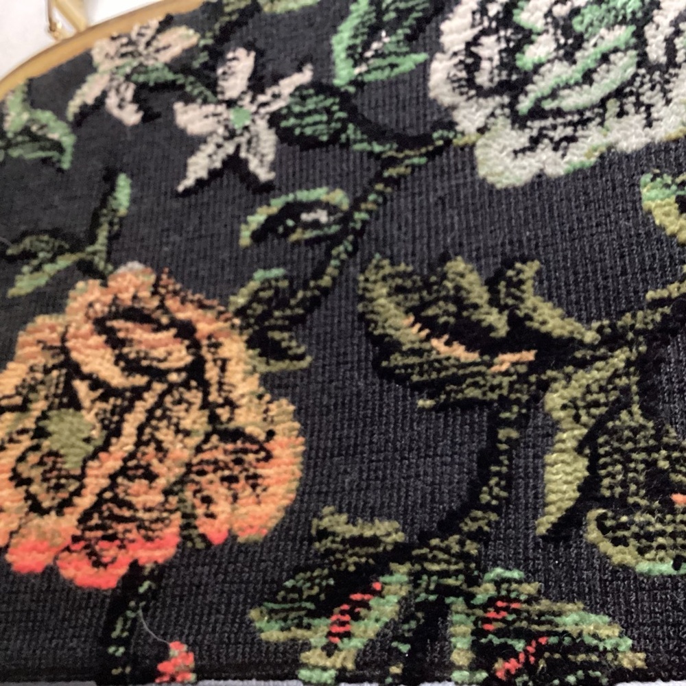 Vintage 1960's Tapestry Floral Handbag Needlepoint - Picture 4 of 10